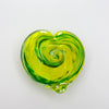 Green & light green swirl paperweight heart