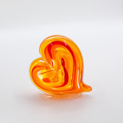 Fire mix paperweight heart