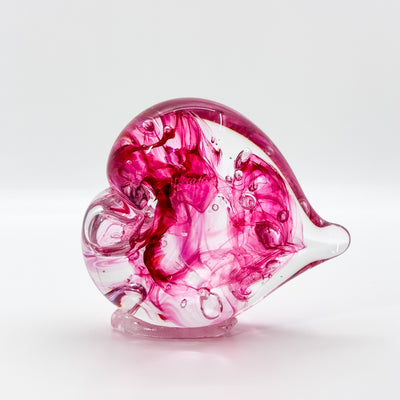 Ruby paperweight heart