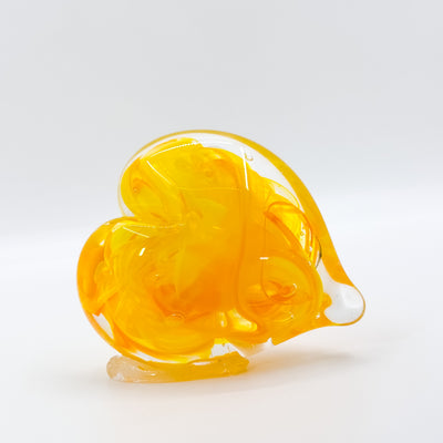 Yellow mix paperweight heart