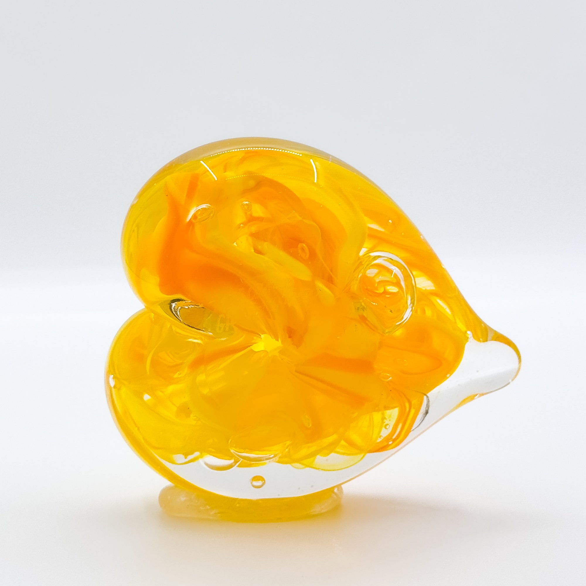 Yellow mix paperweight heart