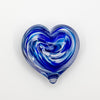 Blue mix on white paperweight heart