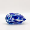 Blue mix on white paperweight heart