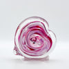 Pink on white paperweight heart