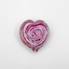 Pink on white paperweight heart