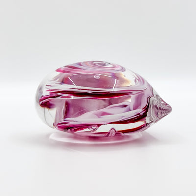 Pink on white paperweight heart