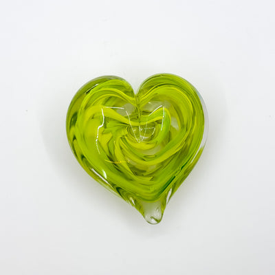 Light green paperweight heart