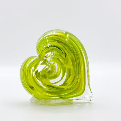 Light green paperweight heart