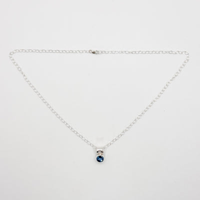 London Blue Topaz with tube bale necklace