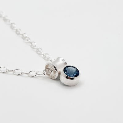 London Blue Topaz with tube bale necklace