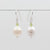 White Pearl and Peridot earrings