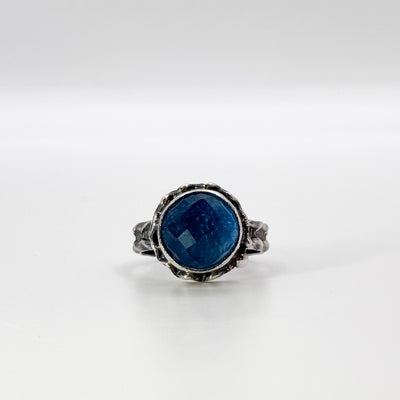 Apatite Quartz Doublet Duke Band Ring