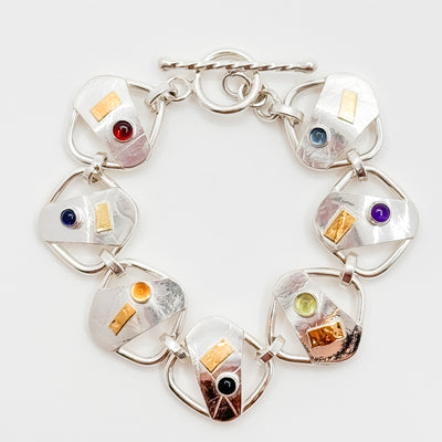 Lawa Square bracelet with stones