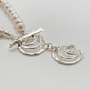 White Pearl Double Swirl necklace