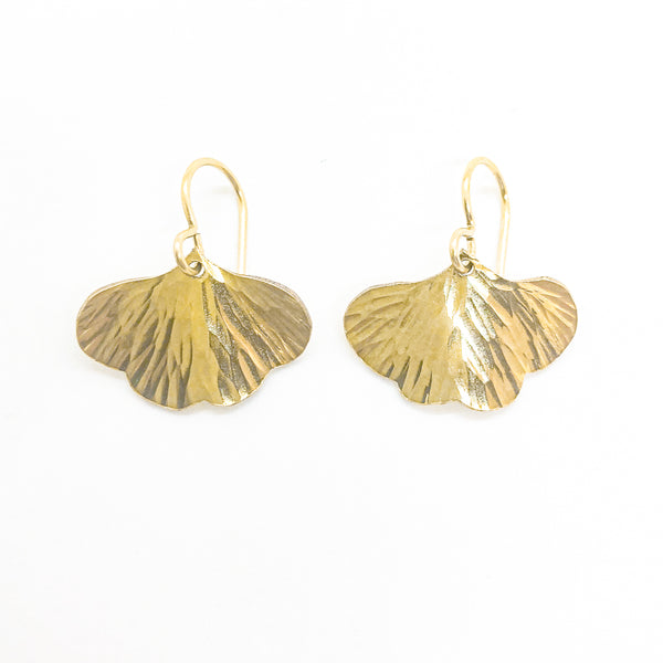 Gold Silver Filled Earrings Big Ginkgo Biloba Plant Leaf Hook Drop  Statement Earring Women Jewelry ZA Earrings From 1,4 € | DHgate