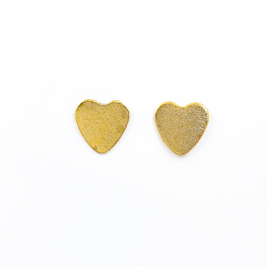 Tiny Gold Heart Beads, Gold Plated, 6mm - 10 pieces (567) – Paper