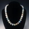 Sterling and Faceted Aquamarine Beads Necklace