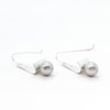 back view of Sterling Tri Tuck Earrings with Gray Baroque Pearl by Judie Raiford