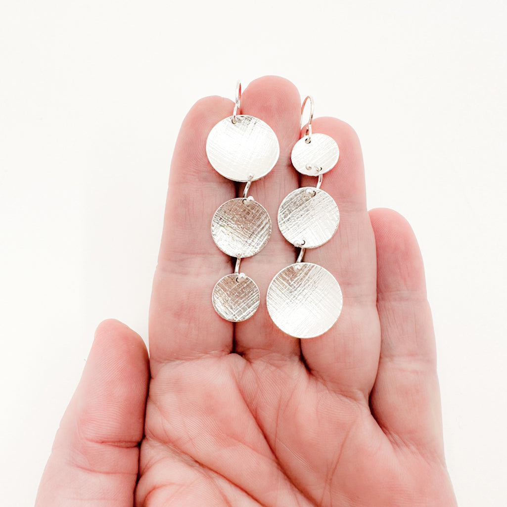 Sterling Rush Hour Earrings - Raiford Gallery Inc